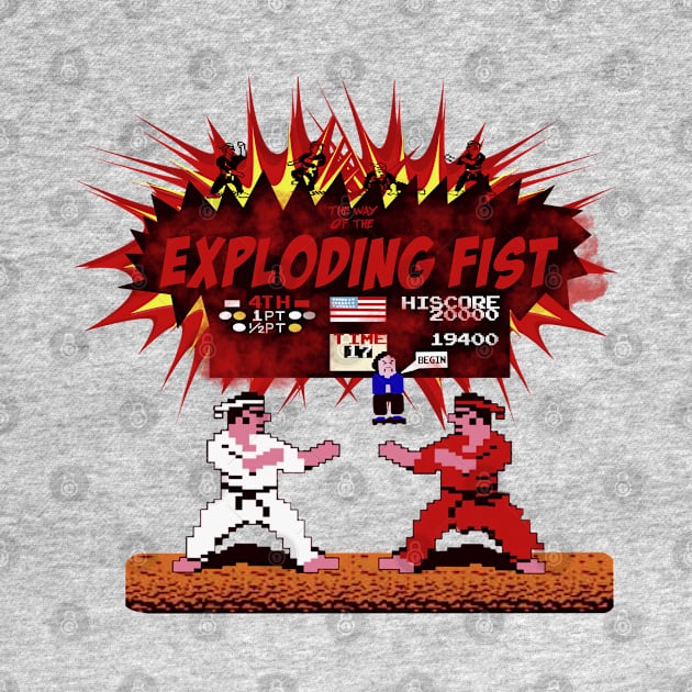 Retro 80s Gaming The way of the Exploding Fist by MotorManiac